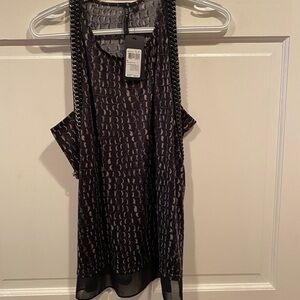 GUESS RACER BACK TANK TOP WITH CHAIN DETAIL SIZE SMALL
